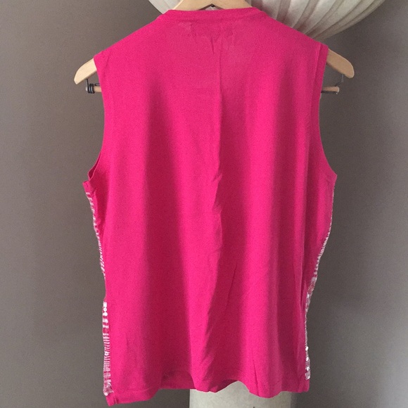 Jones New York Sequin Magenta Top.1854 - Picture 2 of 3